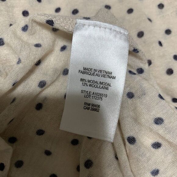 theory womens beige black polka dot tank top small - Picture 4 of 4